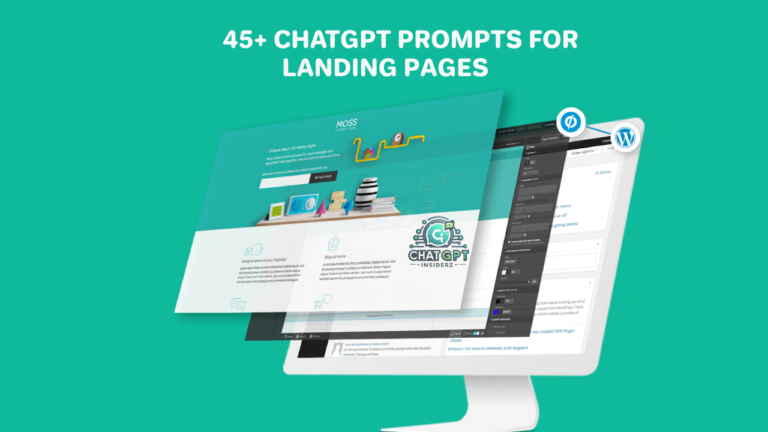 45+ Innovative ChatGPT Prompts for Landing pages