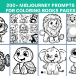 Best midjourney prompts for coloring books pages