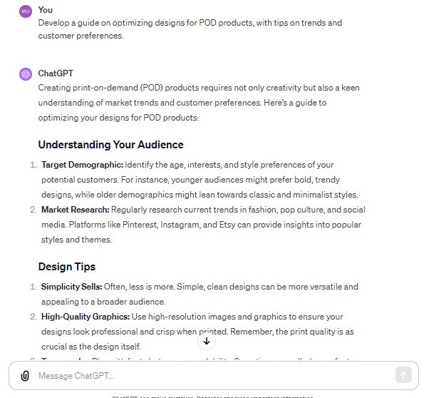 chatgpt prompts for pod