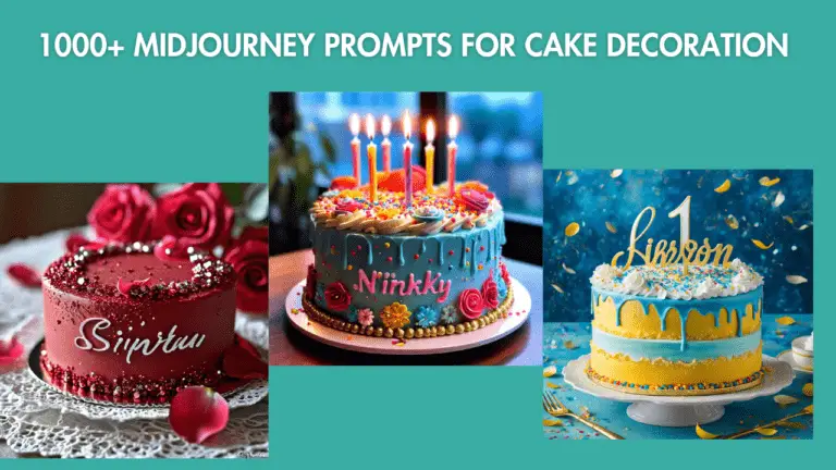 1000+ Best  MidJourney Prompts for Cake Decoration | Exclusive Prompts Bundle