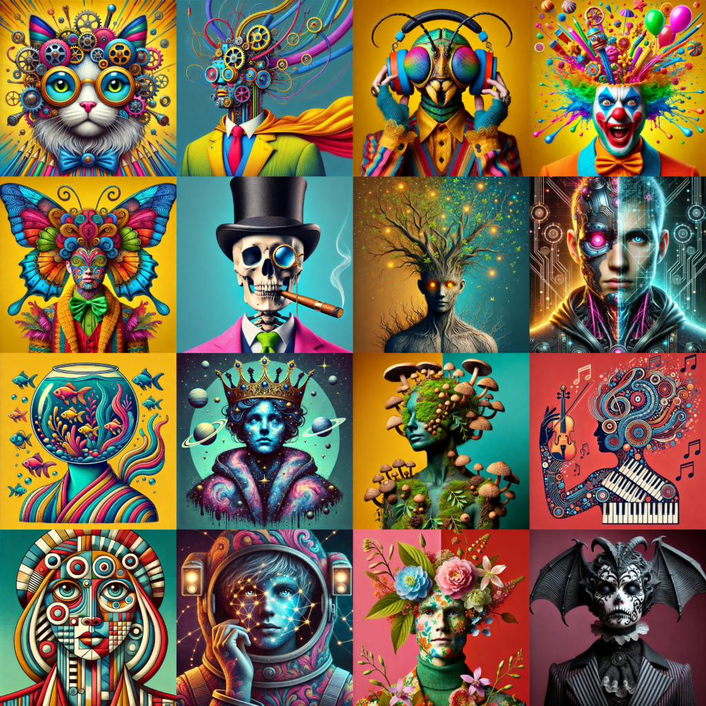 DALL-E 3 Prompts for Surreal and Quirky Portrait Art Generation