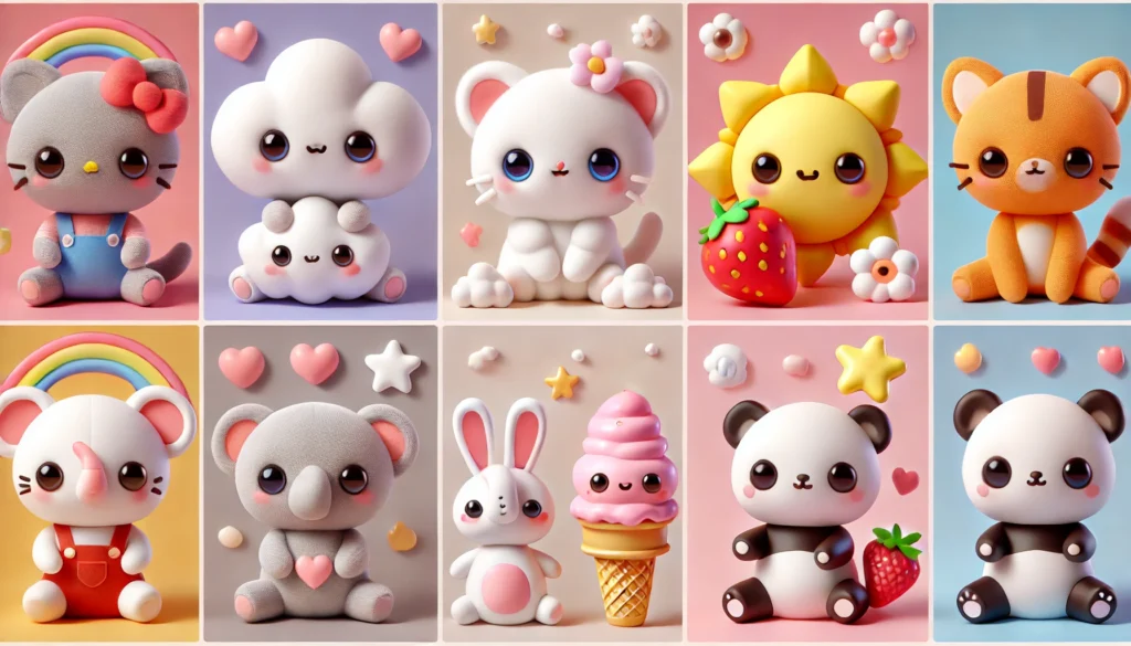 Best Midjourney prompts for Kawaii Creations 3D Renders