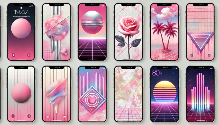 Creative DALL-E 3 Prompts for Stylish Pink Phone Wallpapers